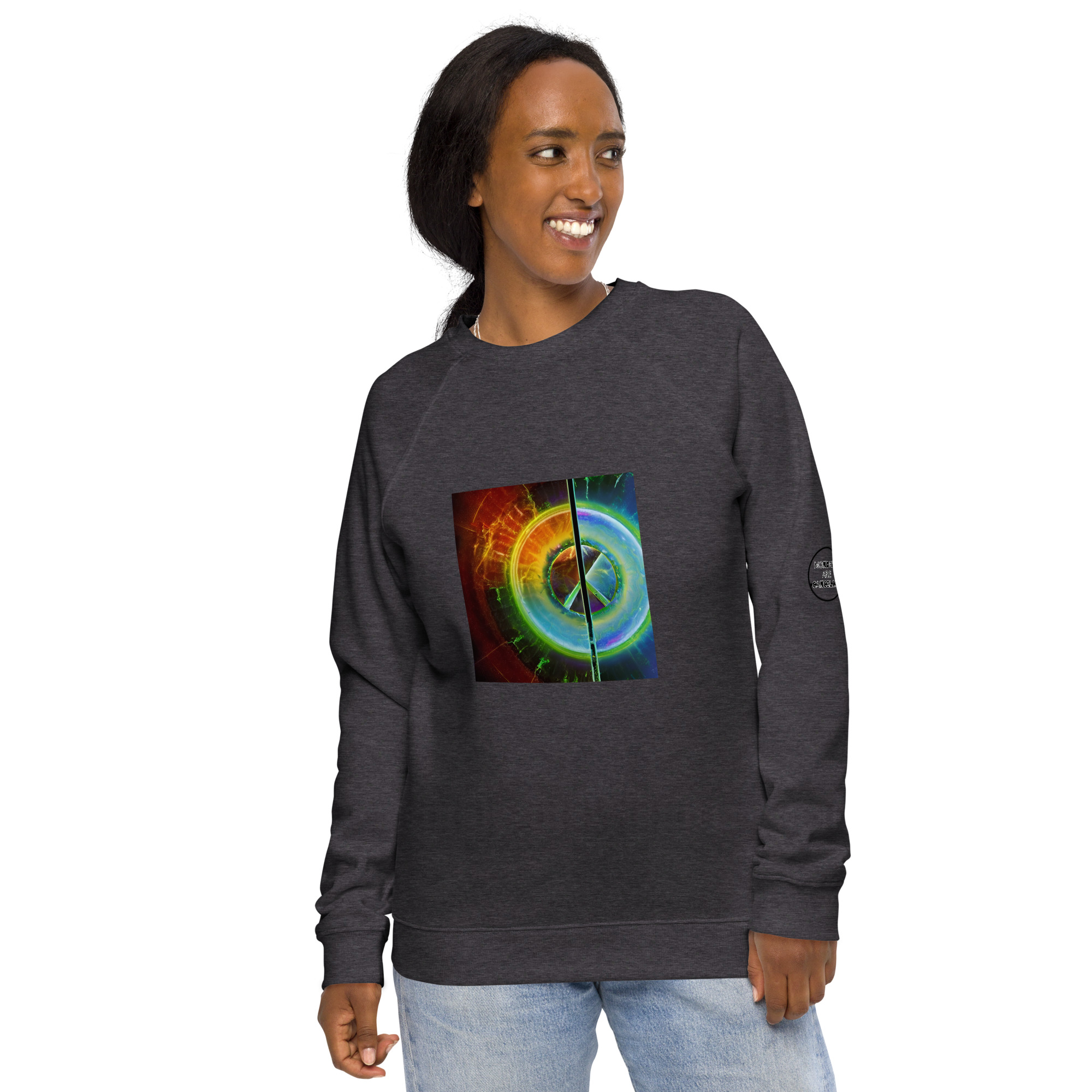 Unisex organic raglan sweatshirt - Image 12